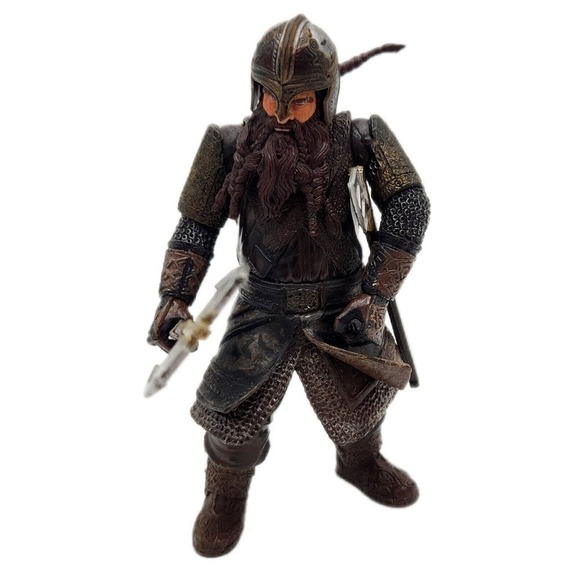 Marvel GIMLI LOTR 4.75" Action Figure Vintage Toy Biz Lord Of The Rings 2002 NLP - Picture 2 of 6